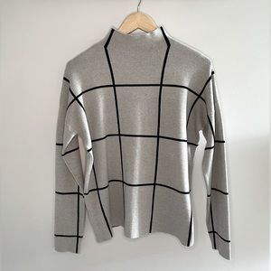 Cynthia Rowley mockneck patterned sweater